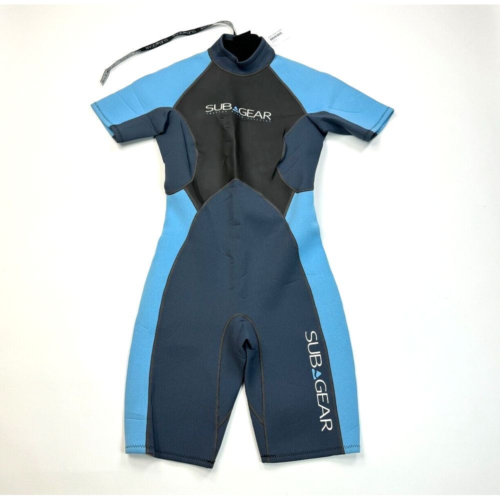 SubGear Spring Shorty Women L NWT 2.5mm Wetsuit Scuba Diving Dive Suit‎ Blue